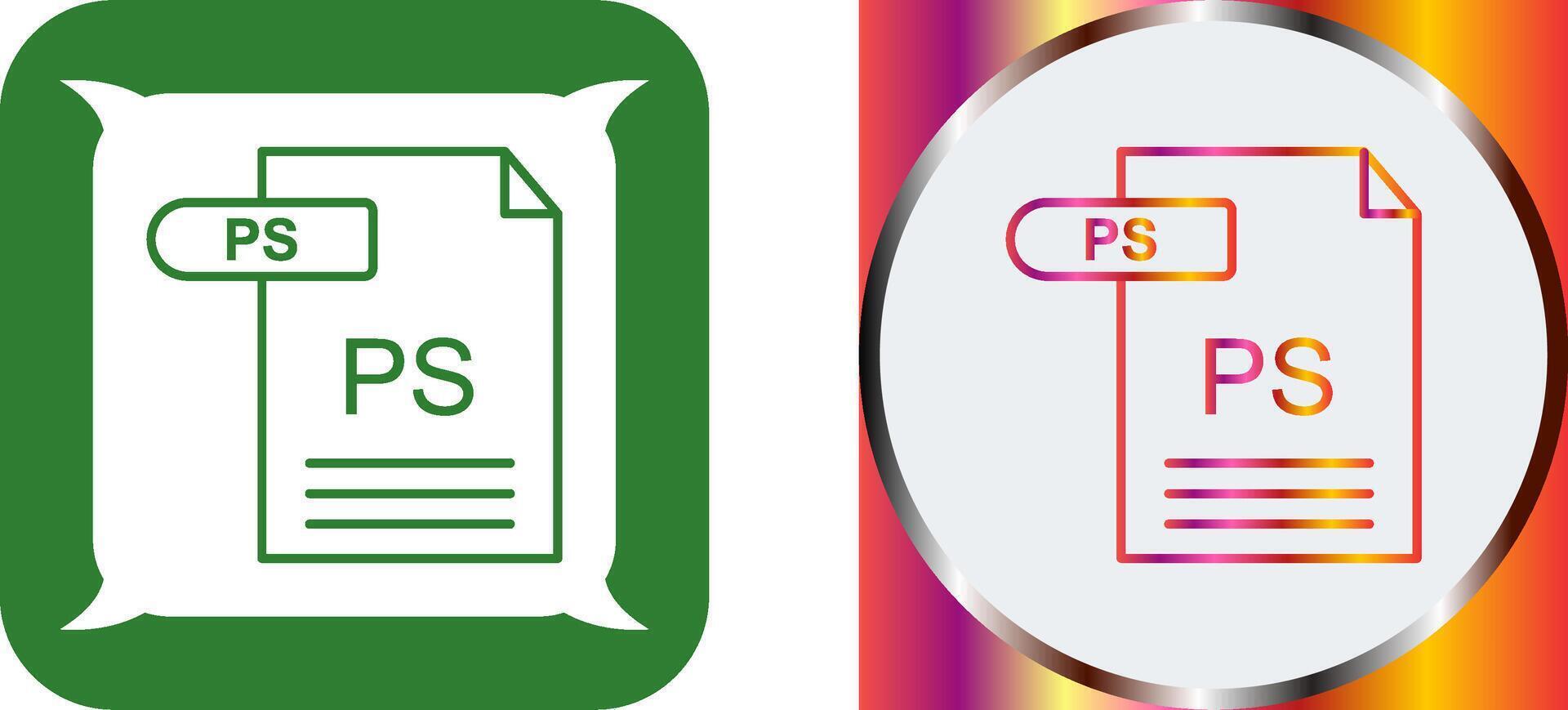 PS Icon Design vector