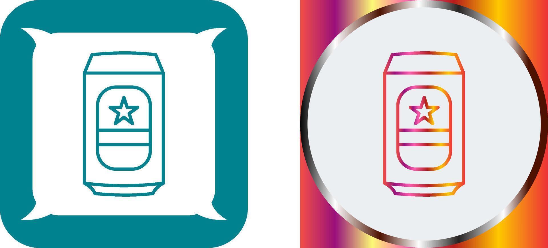 Beer Can Icon Design vector