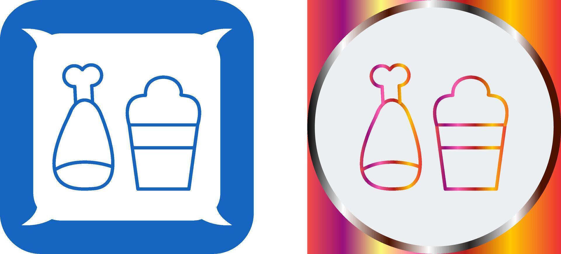Food and Beer Icon Design vector