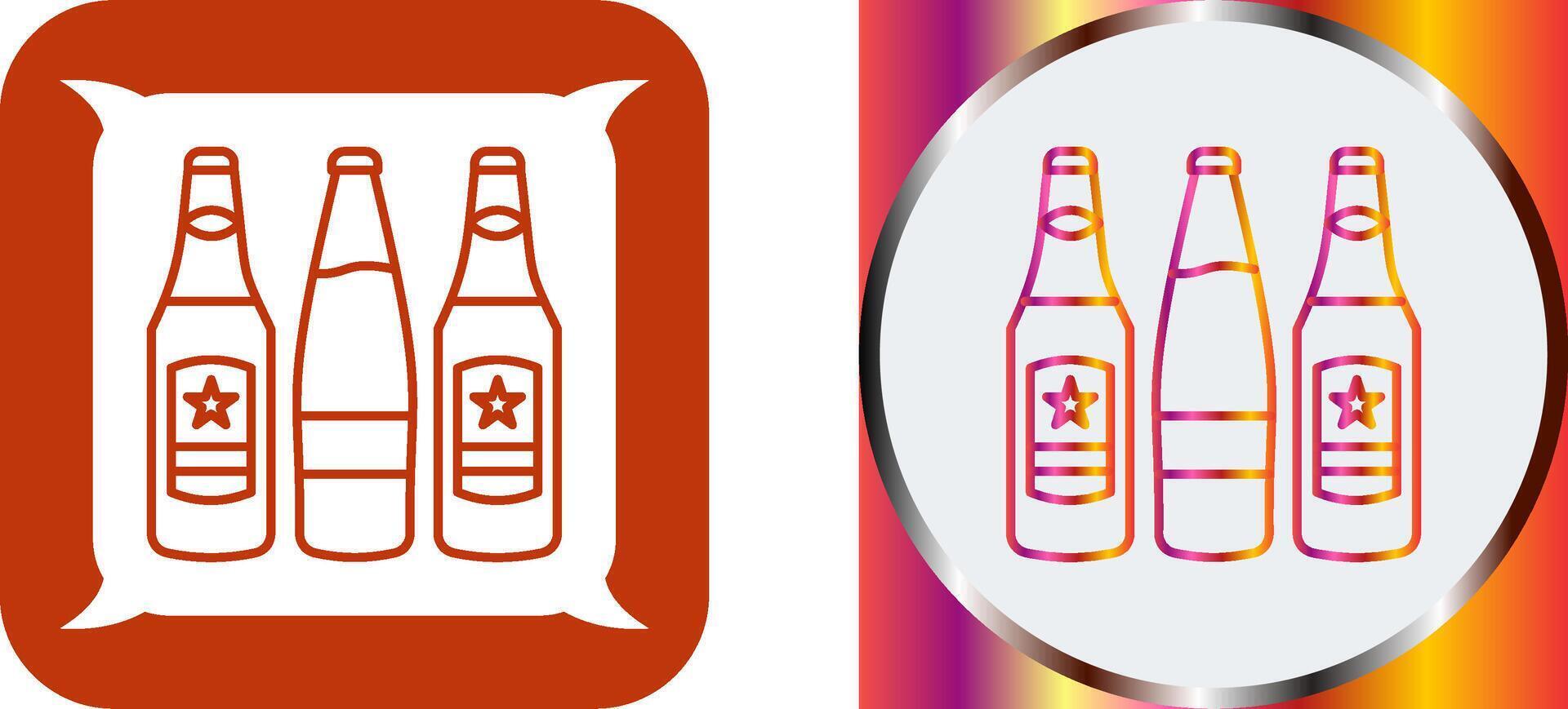 Beer Bottles Icon Design vector