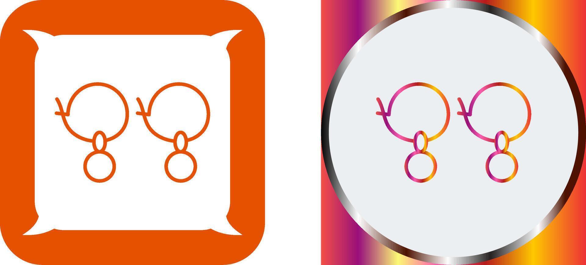 Earrings Icon Design vector