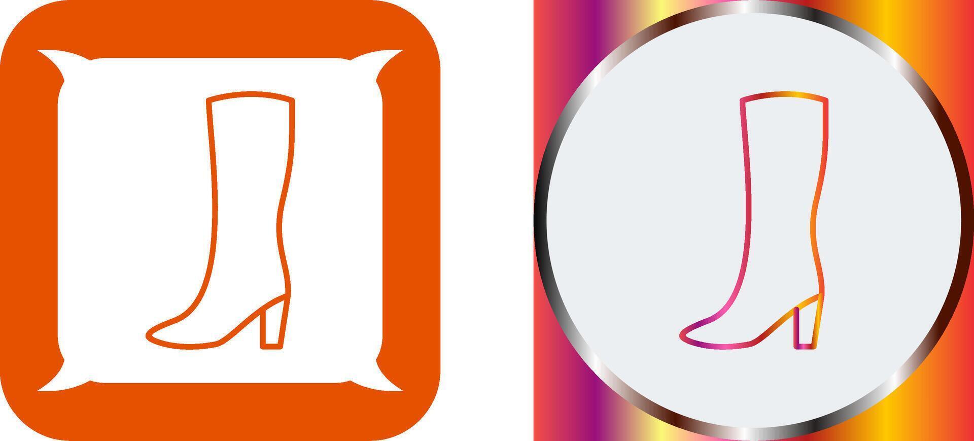 Long Boots Icon Design vector