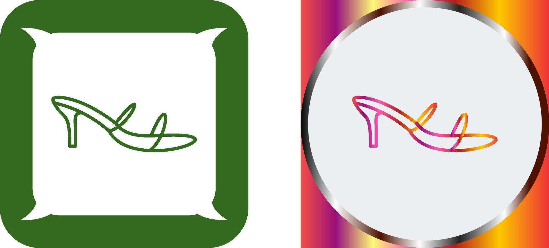 Stylish Sandals Icon Design vector