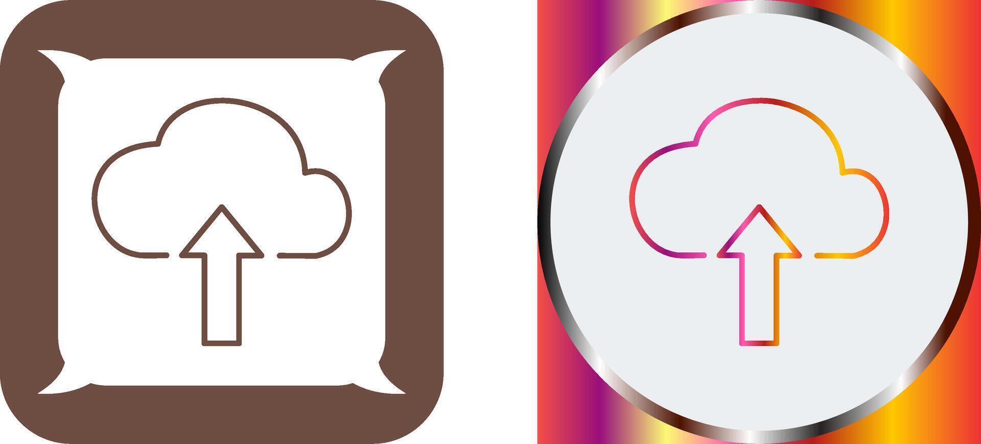 Upload to Cloud Icon Design vector
