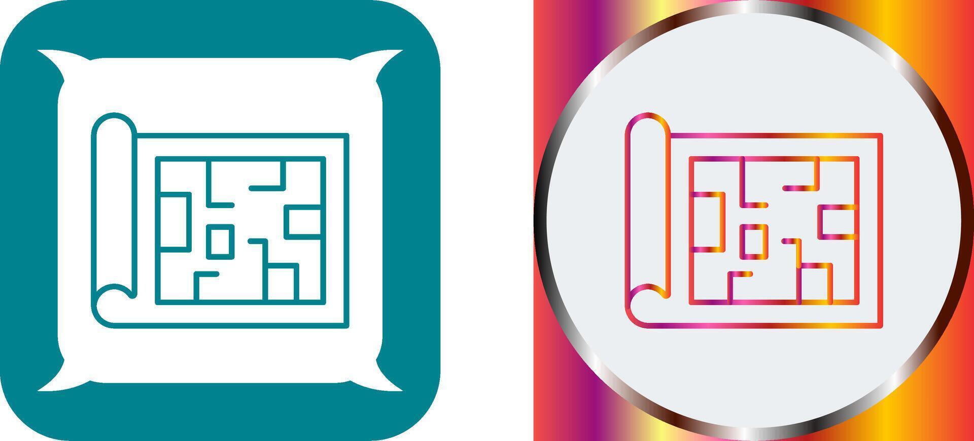 Blueprint Icon Design vector