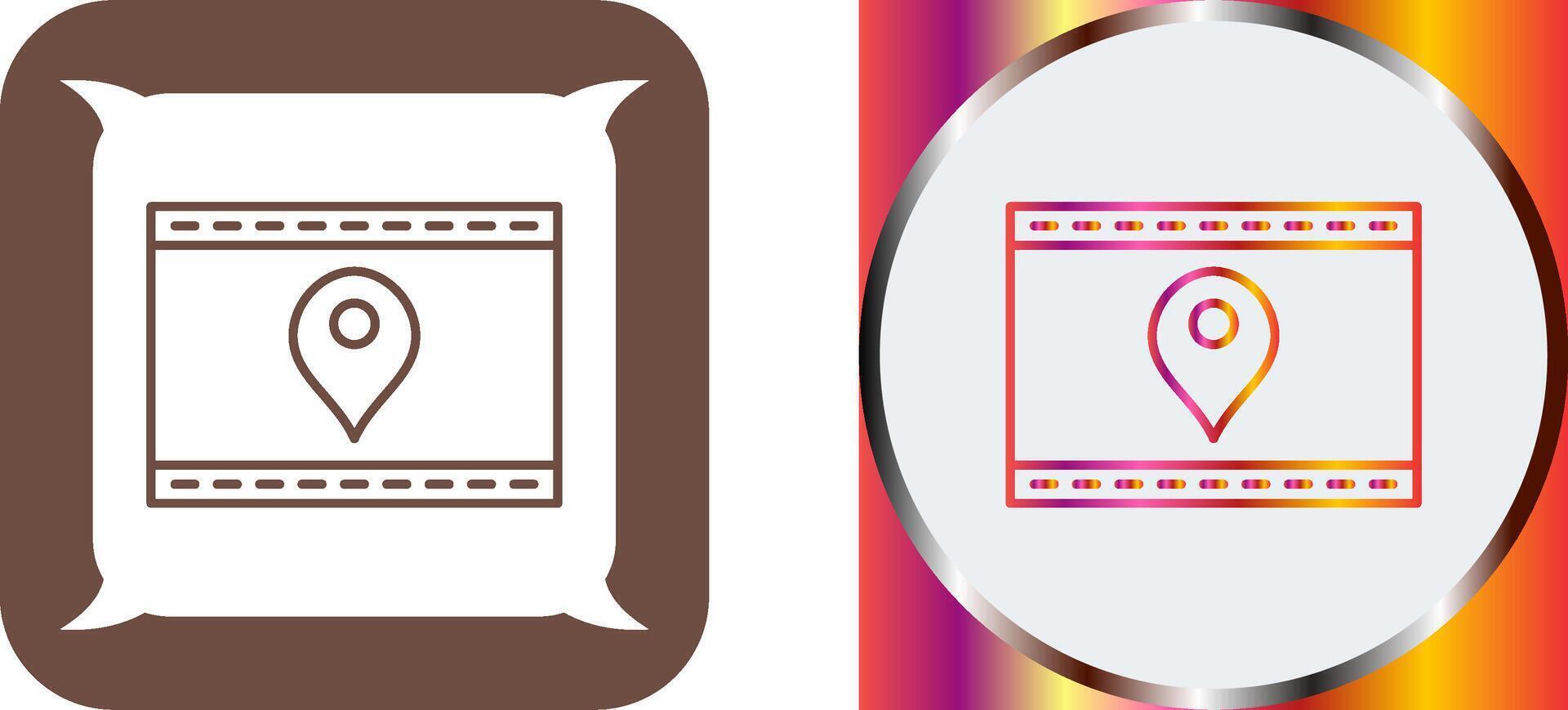 Unique Location Web Advertising Icon Design vector