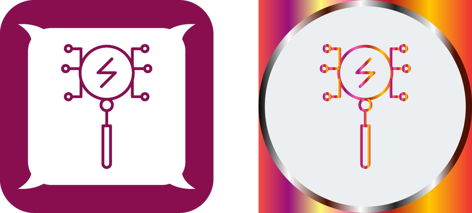 Unique Intelligent Search Icon Design vector
