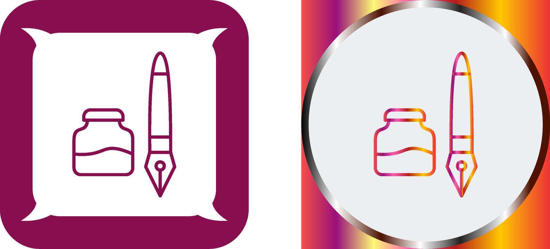 Ink and Pen Icon Design vector