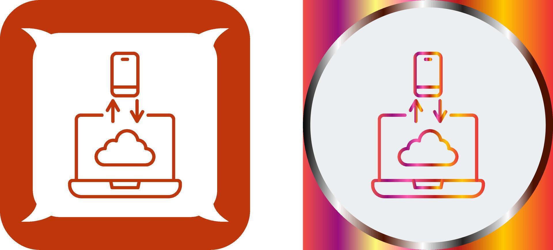 Data Transfer Icon Design vector