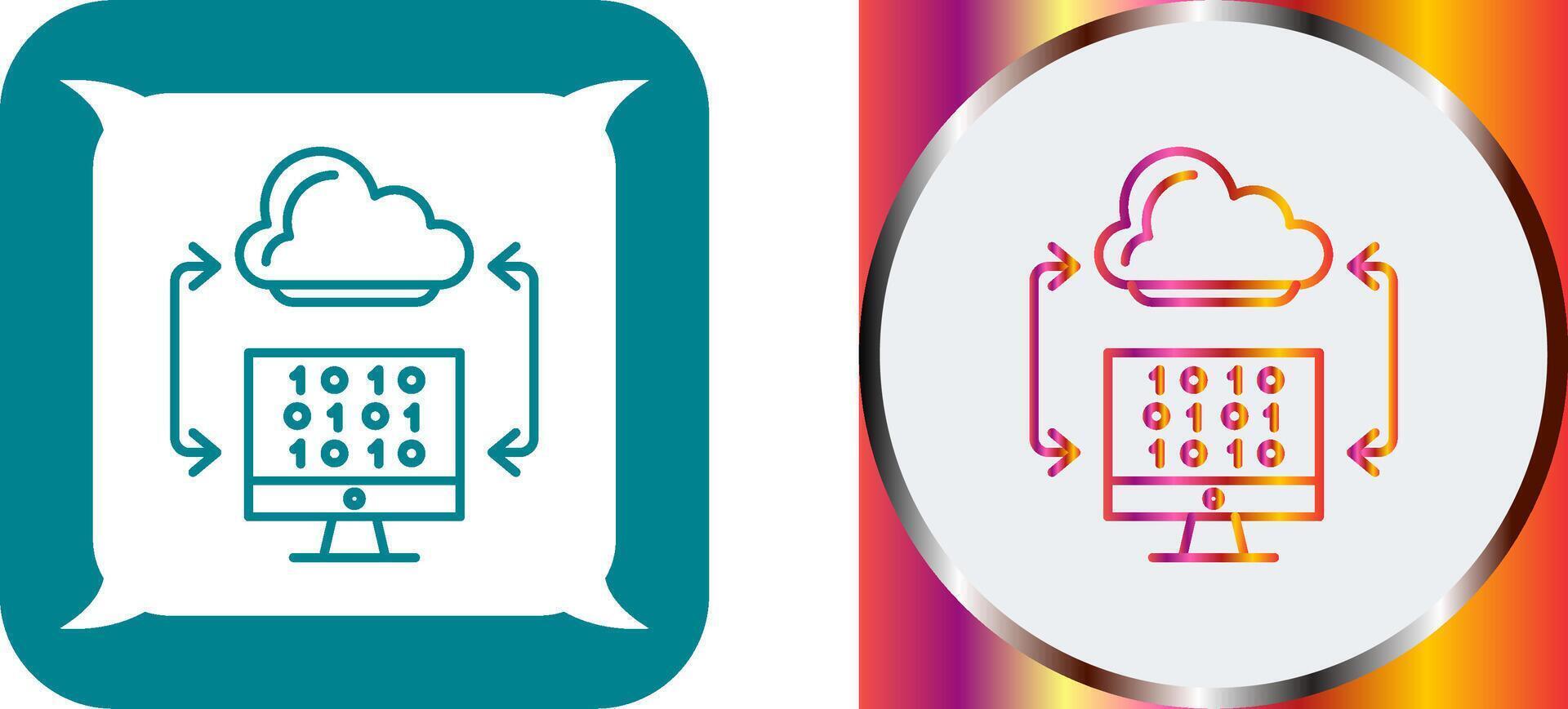 Cloud Coding Icon Design vector