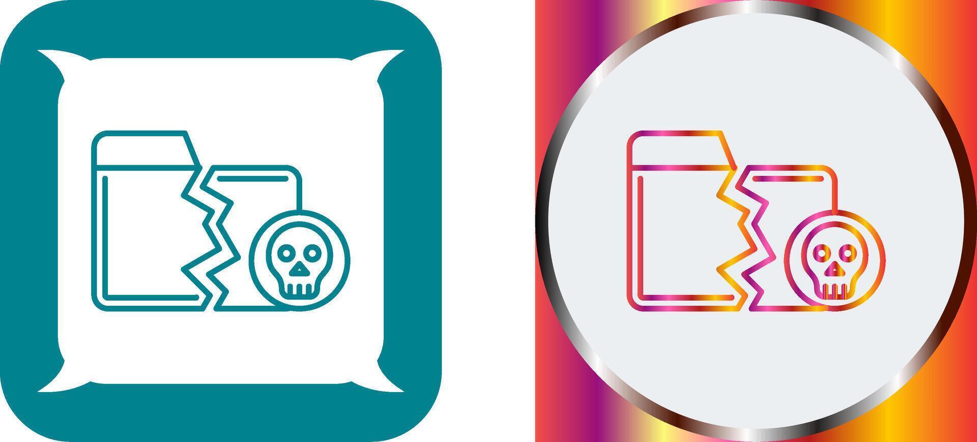 infectado archivos icono diseño vector