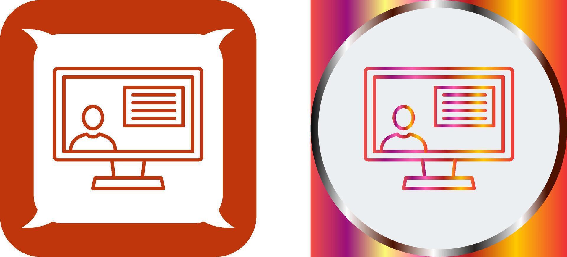 Distance Education Icon Design vector