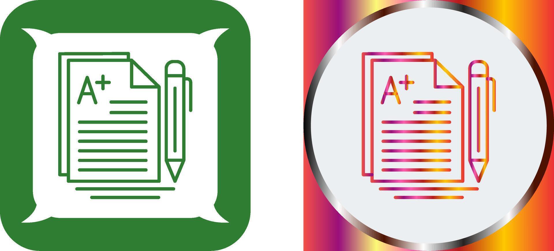 A Grade Icon Design vector