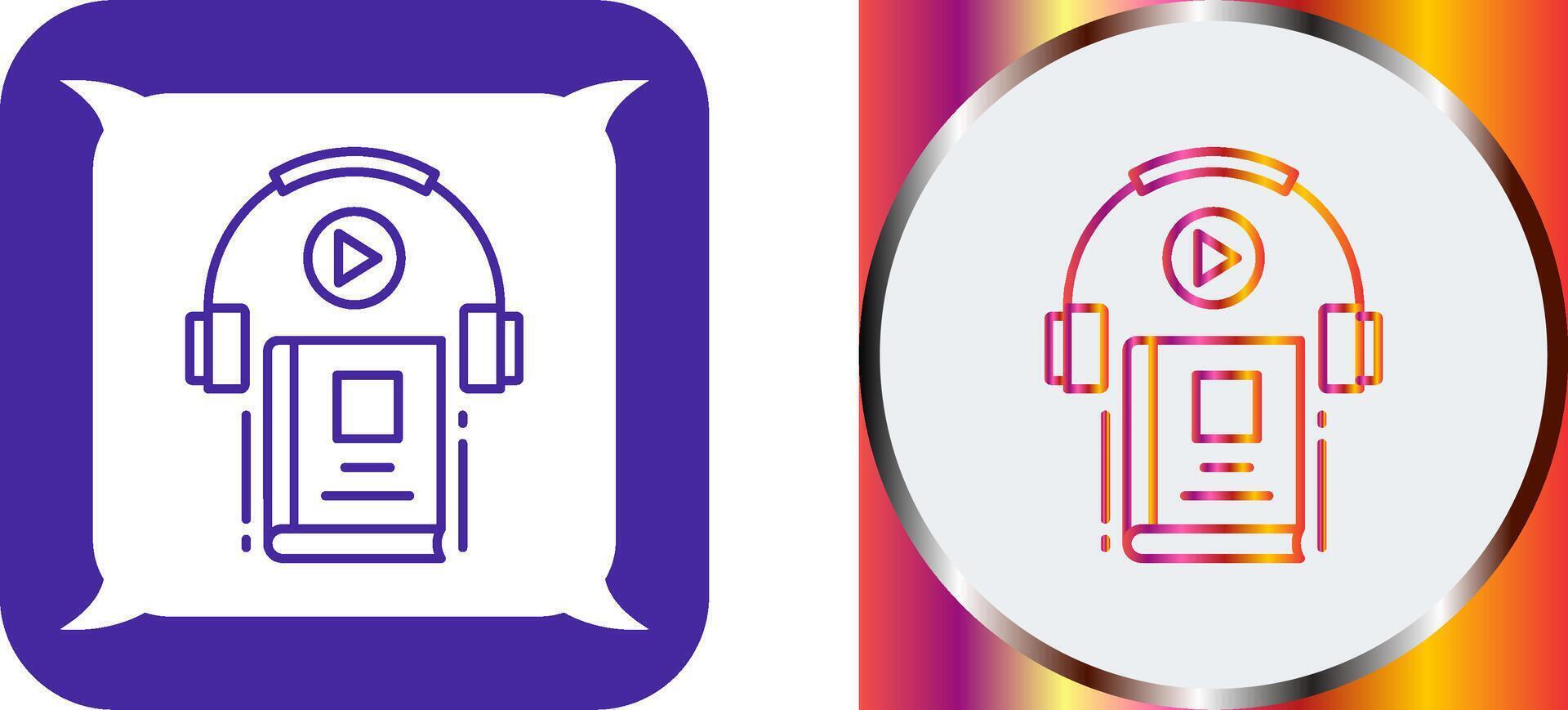 Audio Book Icon Design vector
