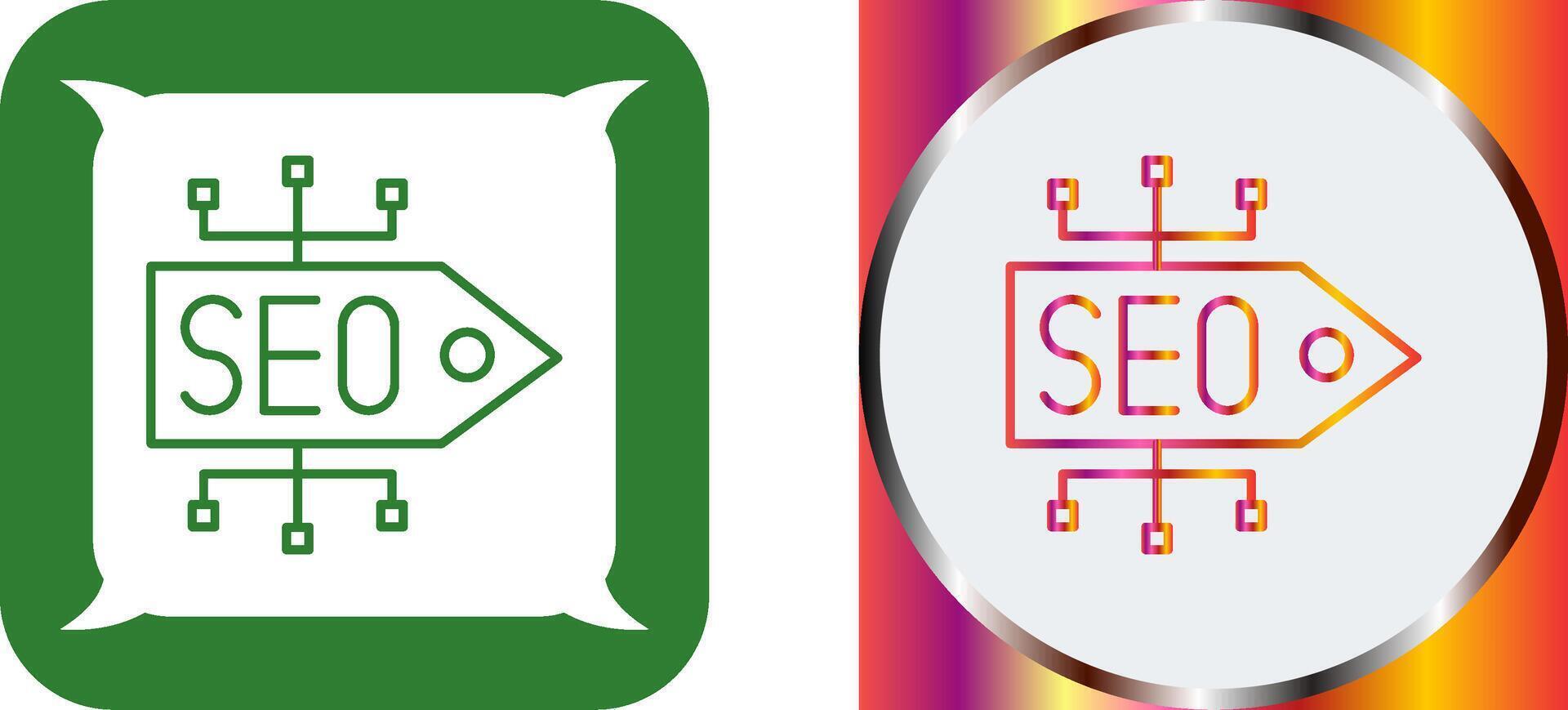 SEO Tag Icon Design vector