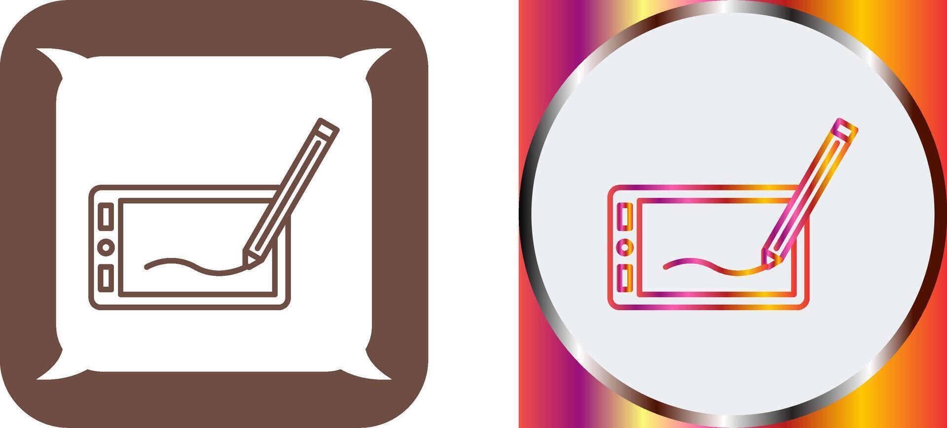 Drawing Tablet Icon Design vector