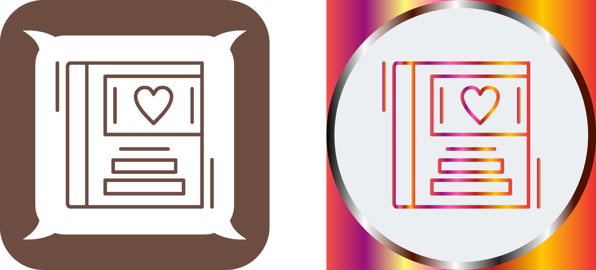 Wedding Album Icon Design vector