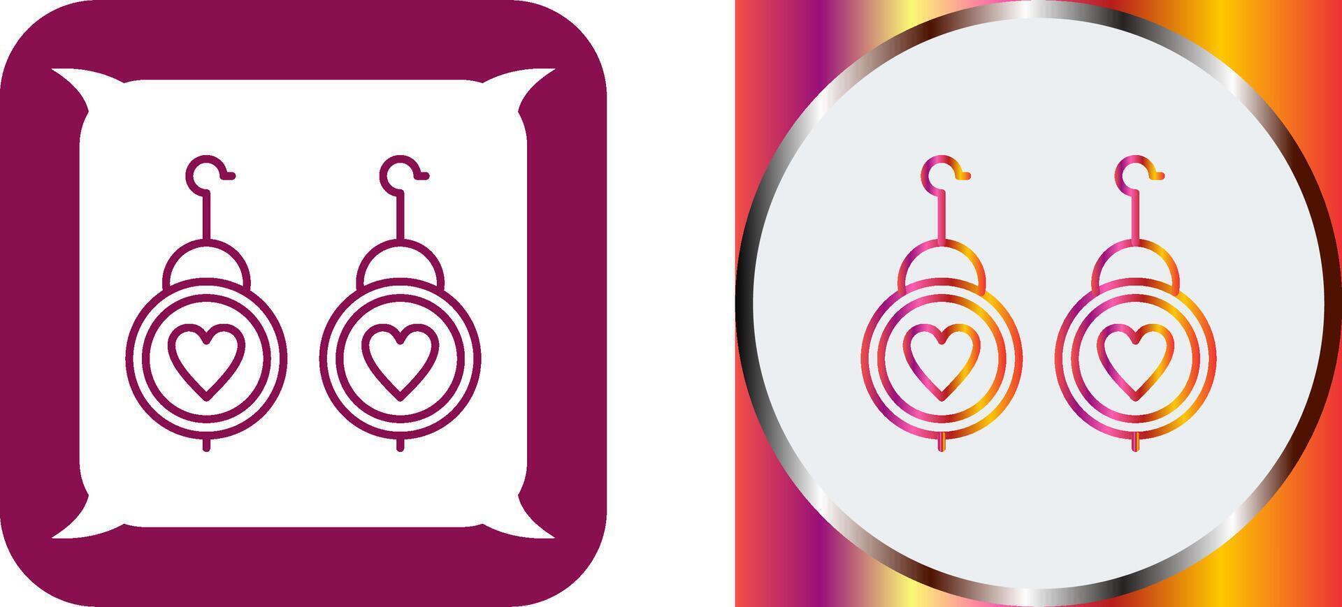 Earrings Icon Design vector