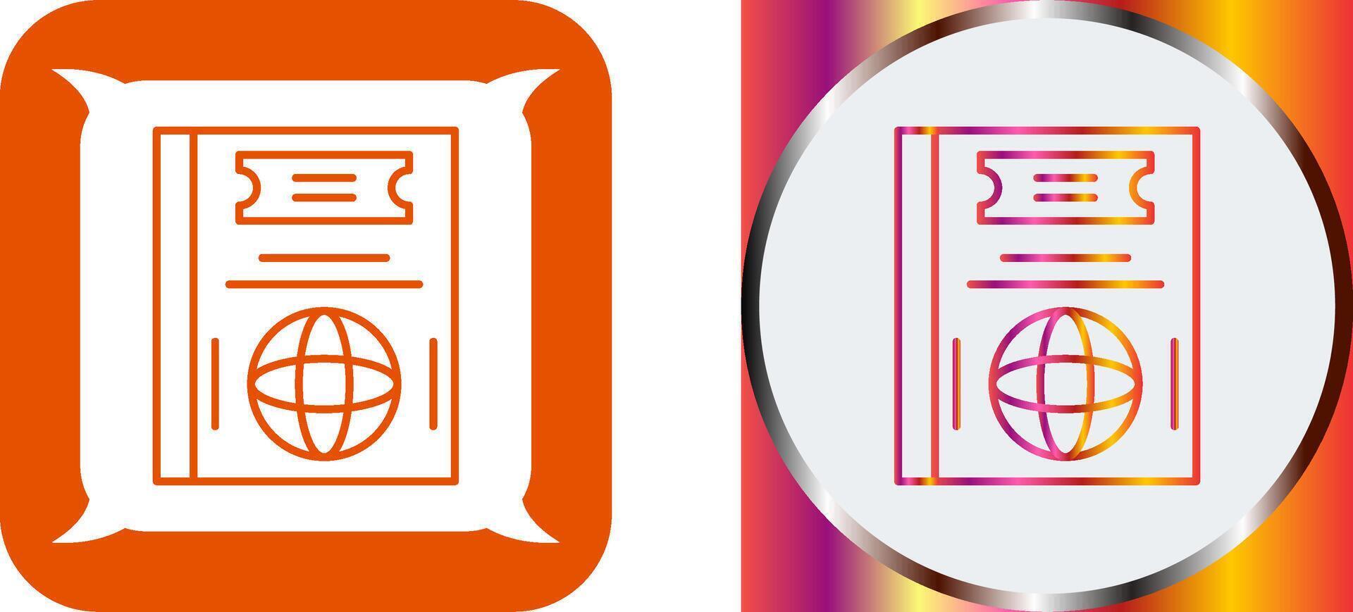 Passport Icon Design vector