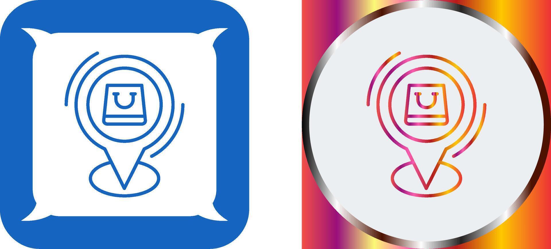 Shop Location Icon Design vector