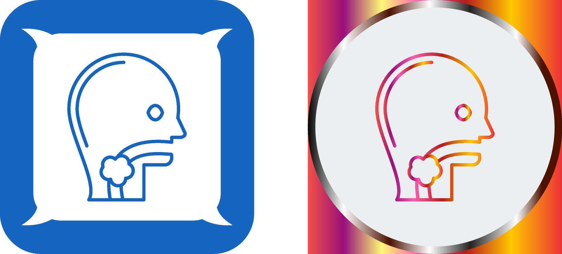 Throat Cancer Icon Design vector