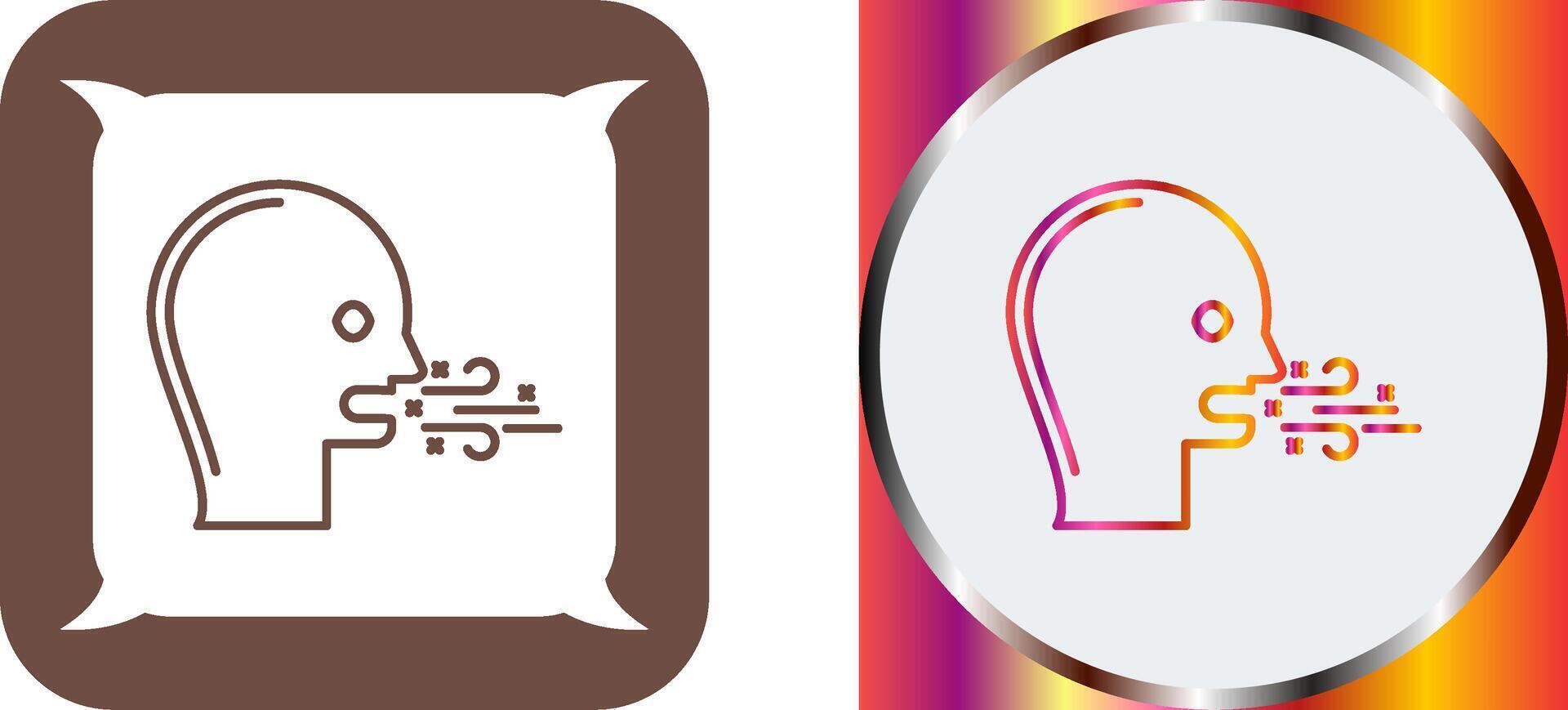Bad Breath Icon Design vector