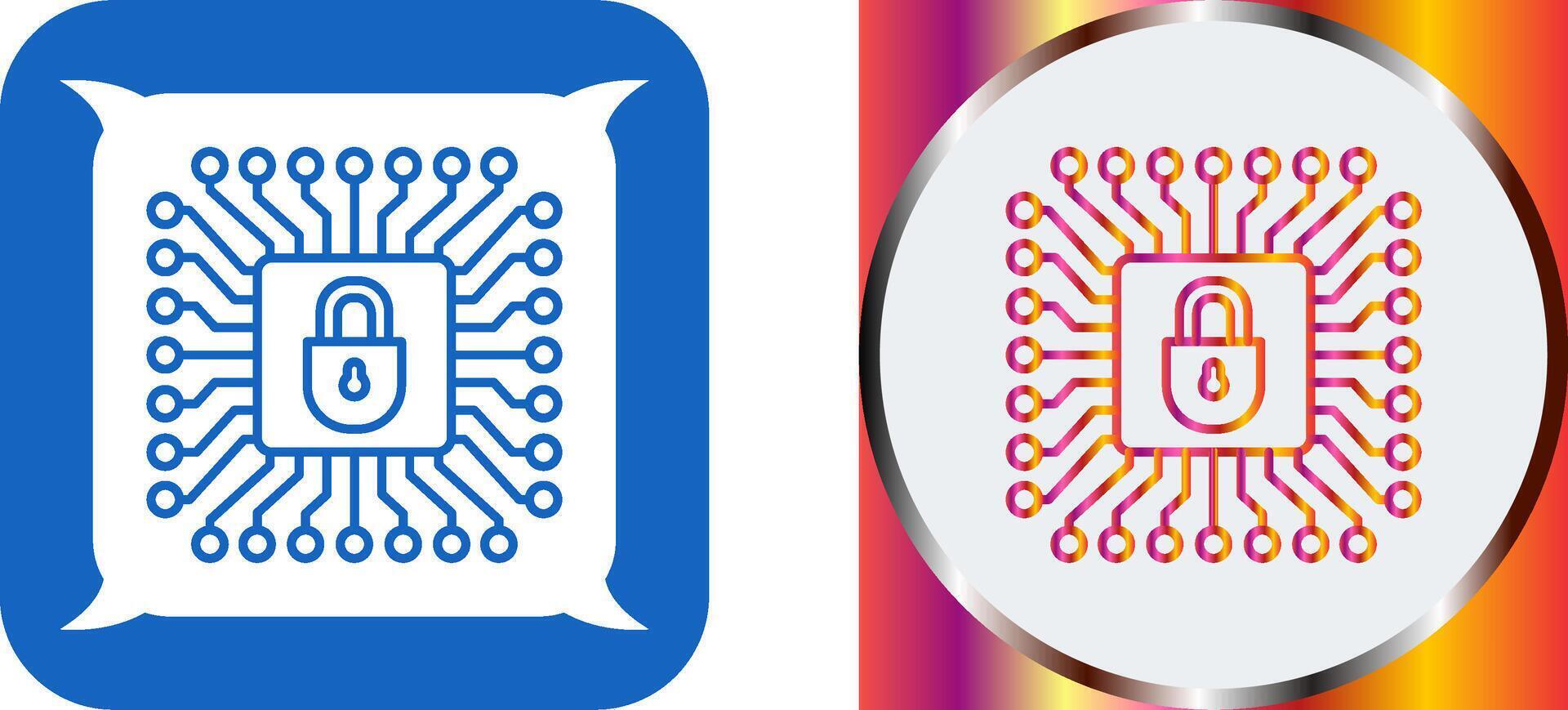Cyber Protection Icon Design vector