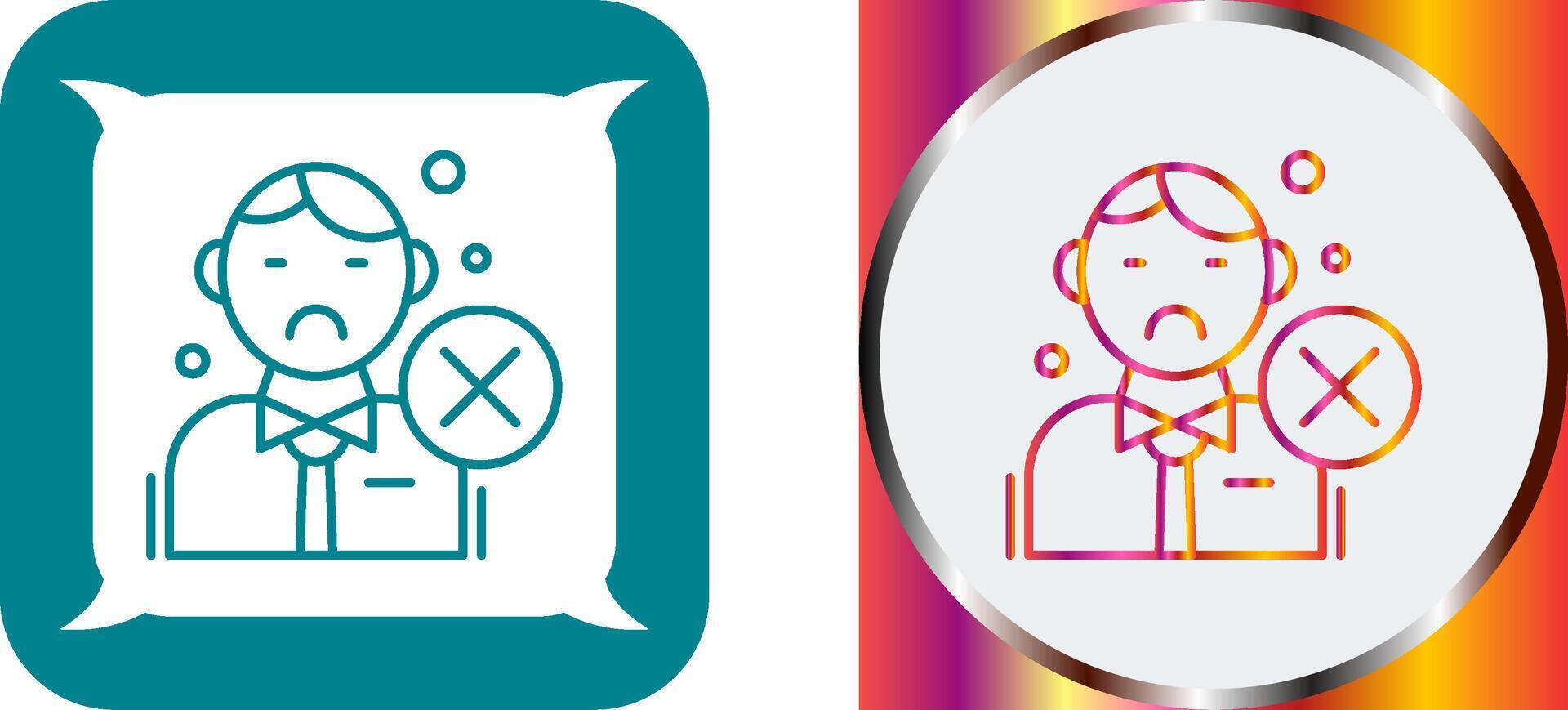 Rejected Icon Design vector