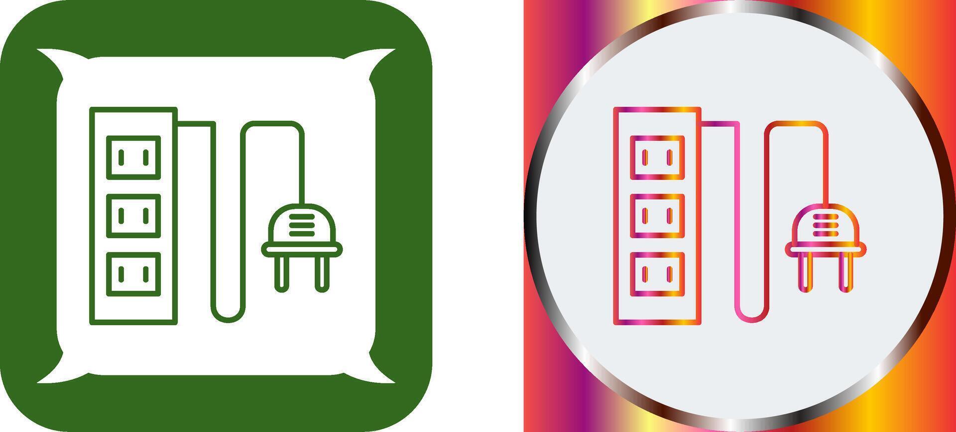 Power Socket Icon Design vector
