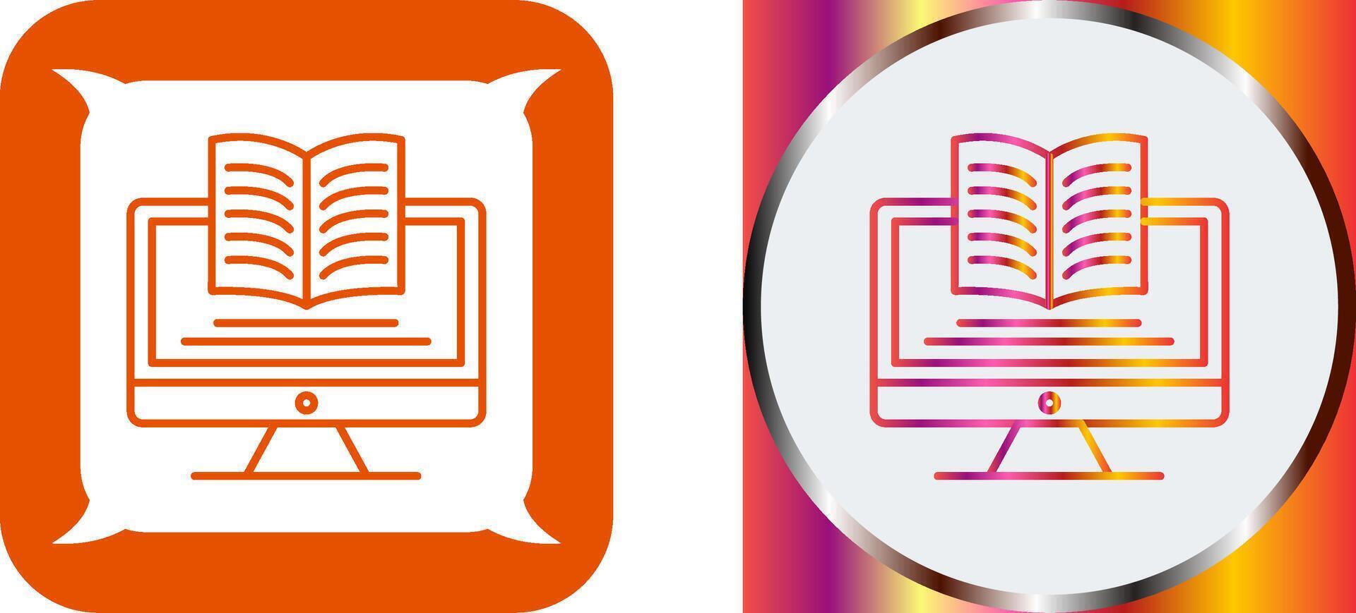 Digital Learning Icon Design vector