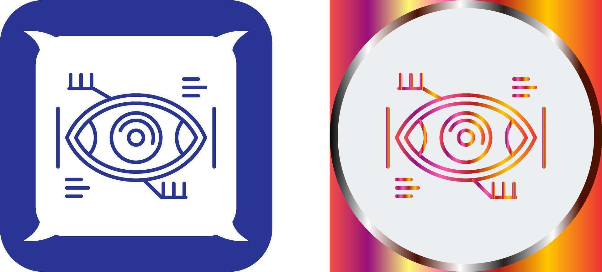 Eye Recongnition Icon Design vector