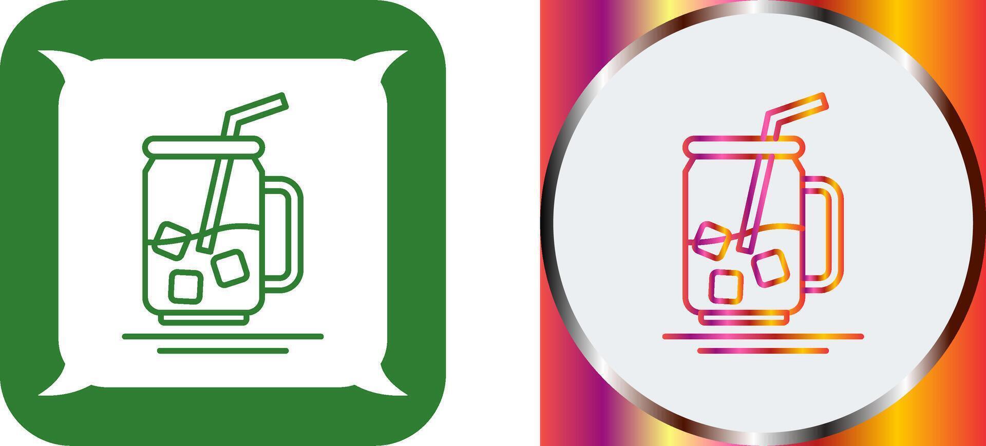 Iced Tea Icon Design vector