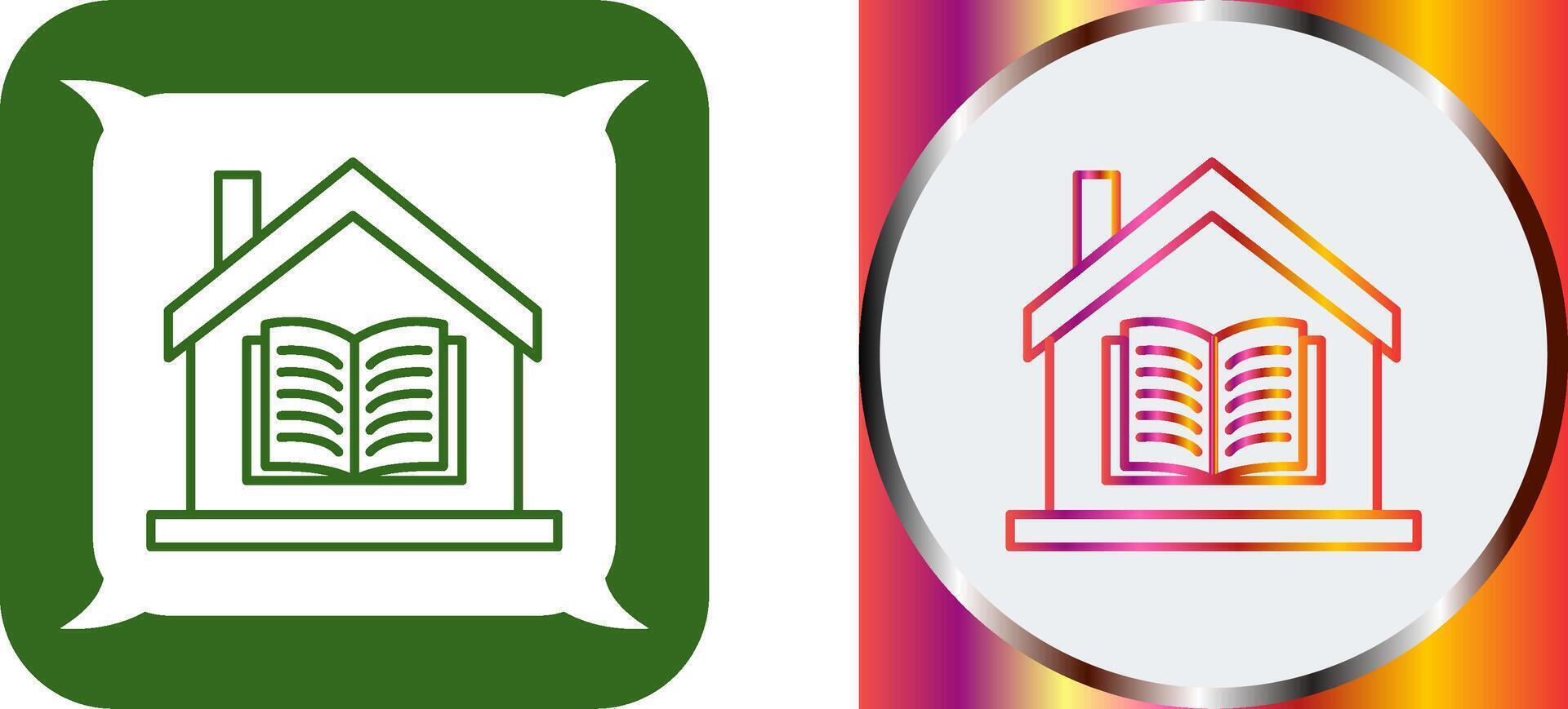 Homeschooling Icon Design vector