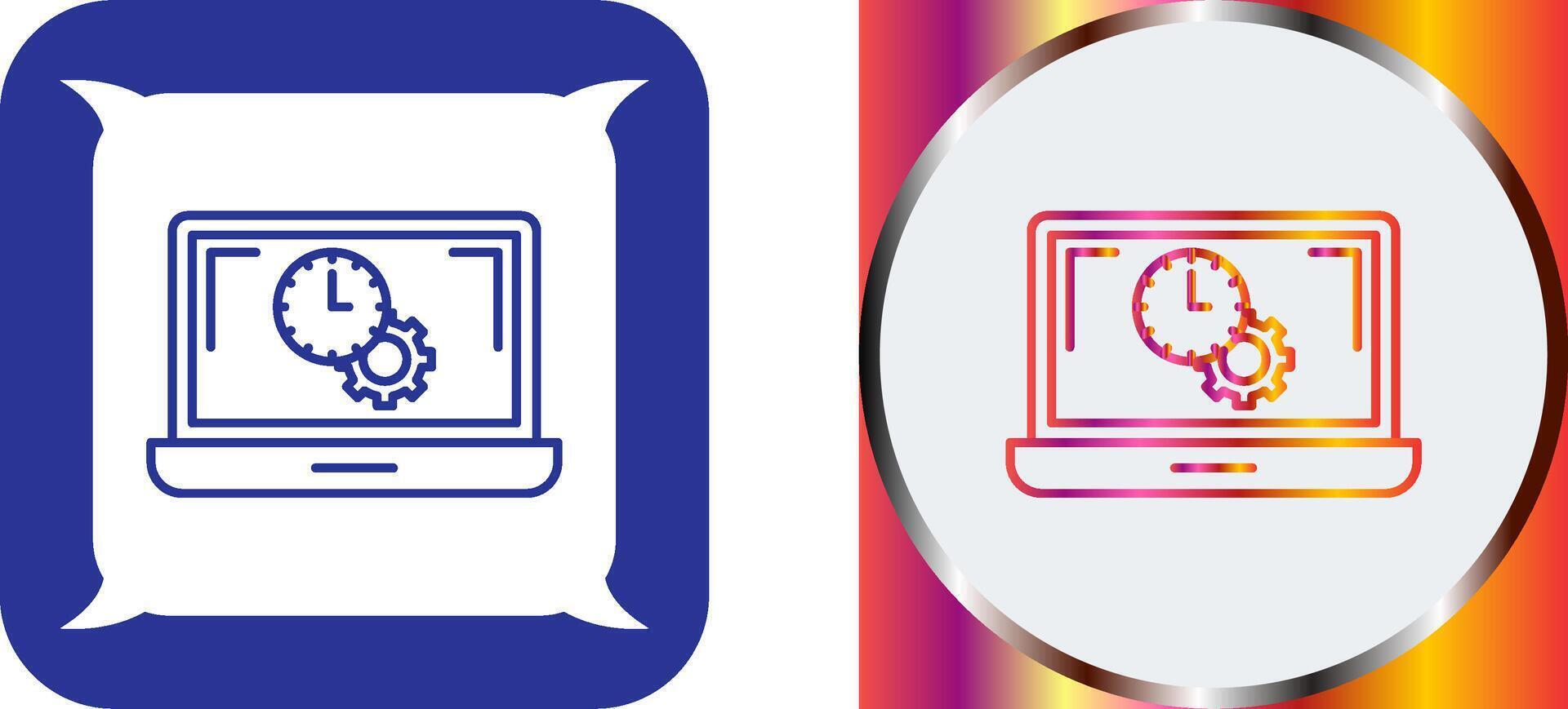 Flex Time Icon Design vector