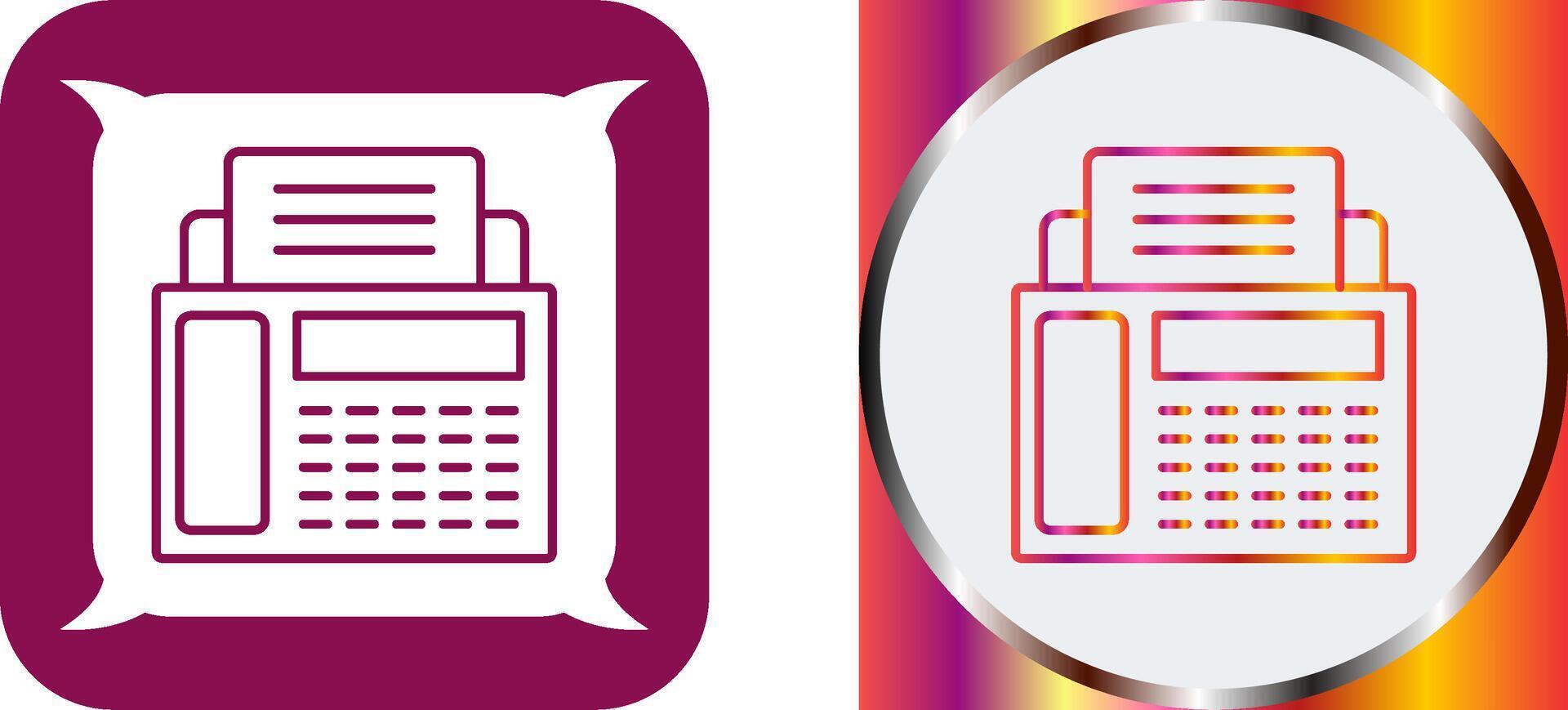 Fax Machine Icon Design vector