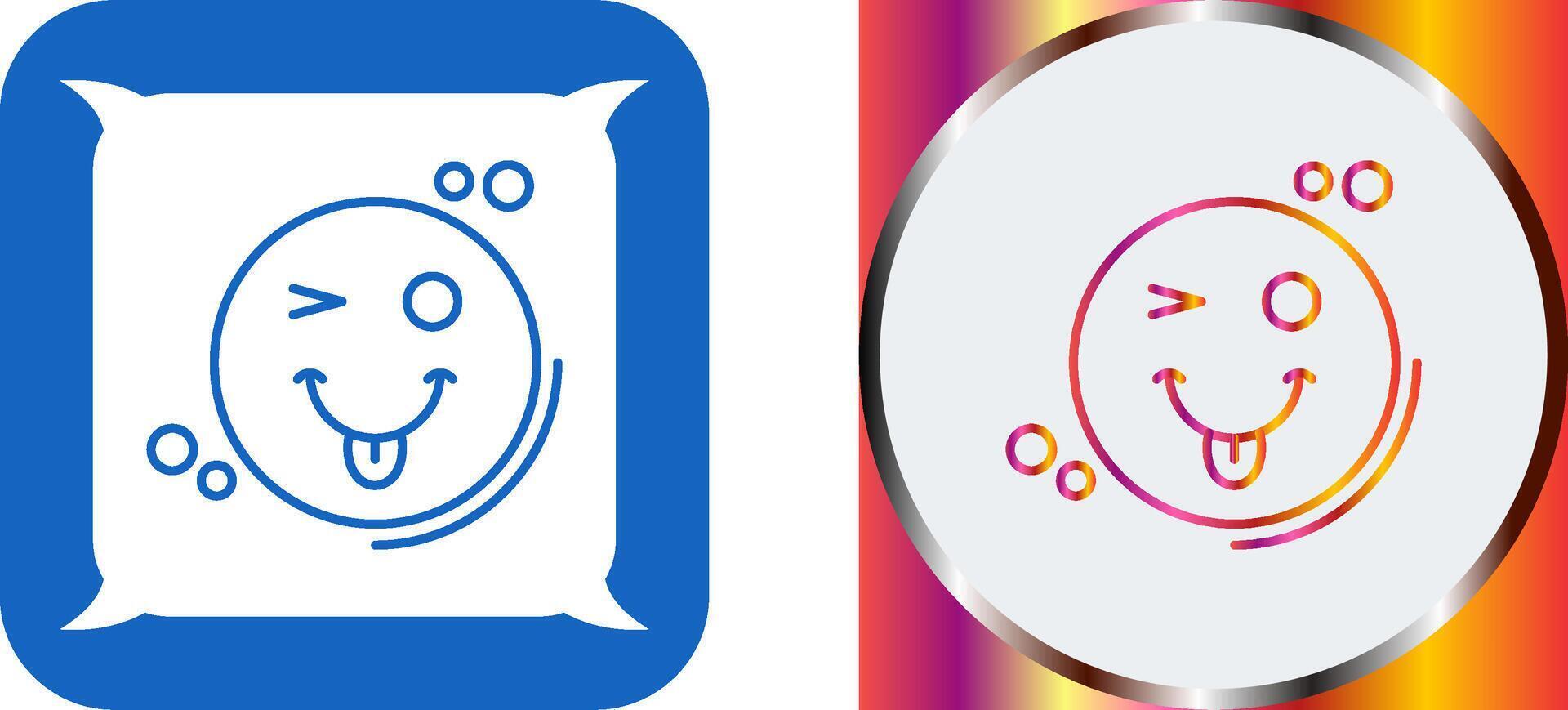 Tongue Out Icon Design vector