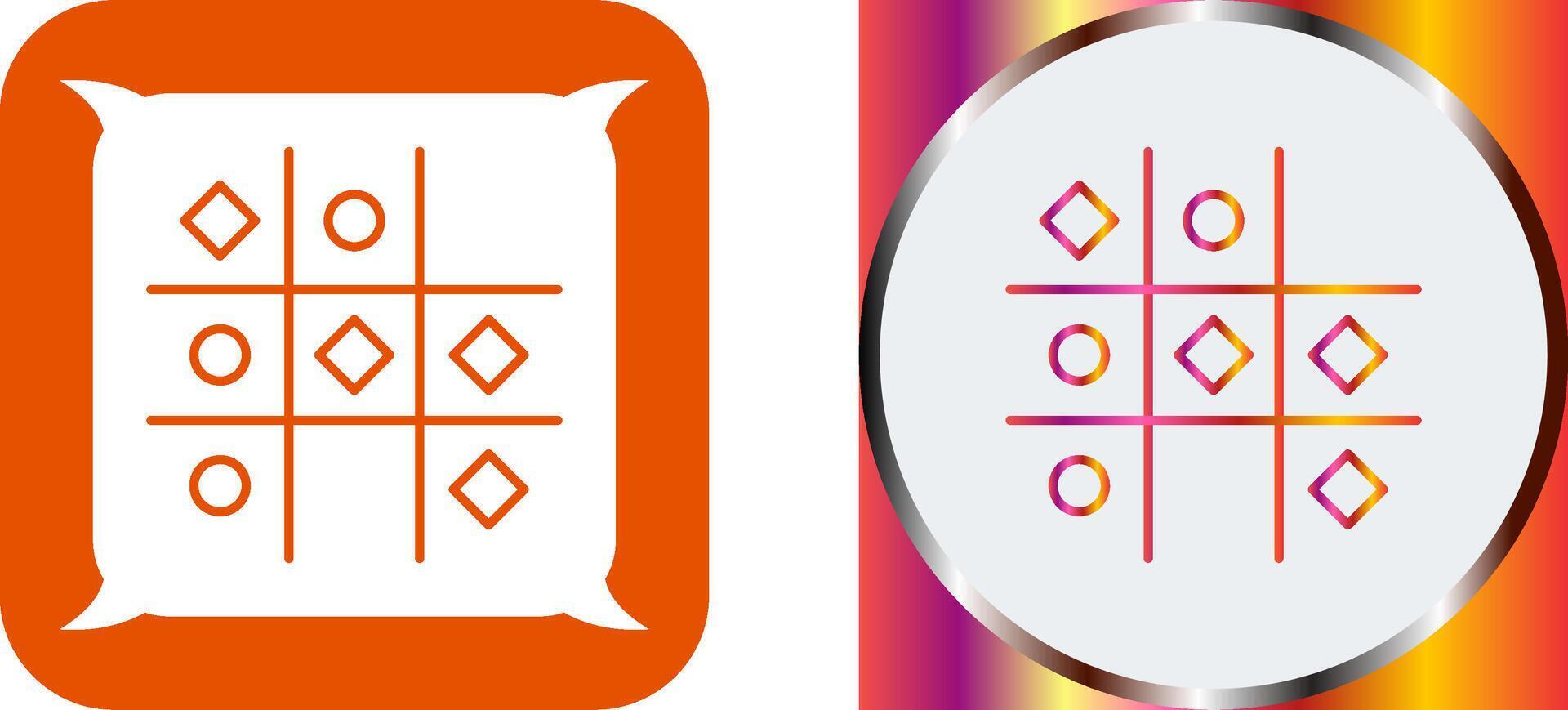 Tic Tac Toe Icon Design vector