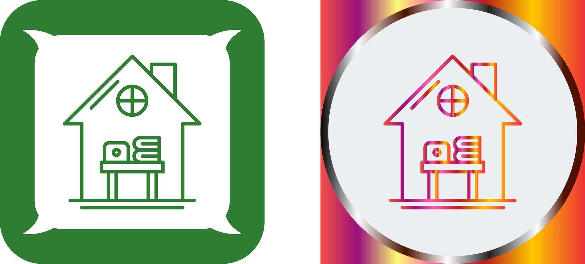 Home Work Place Icon Design vector