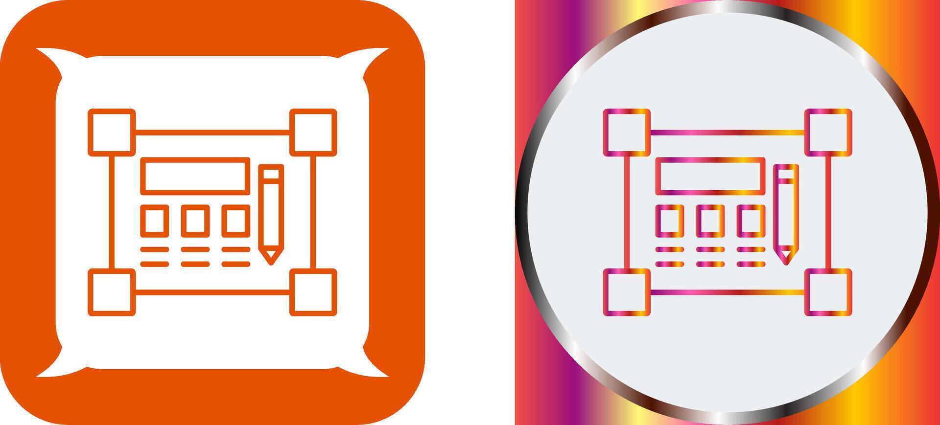 Blueprint Icon Design vector