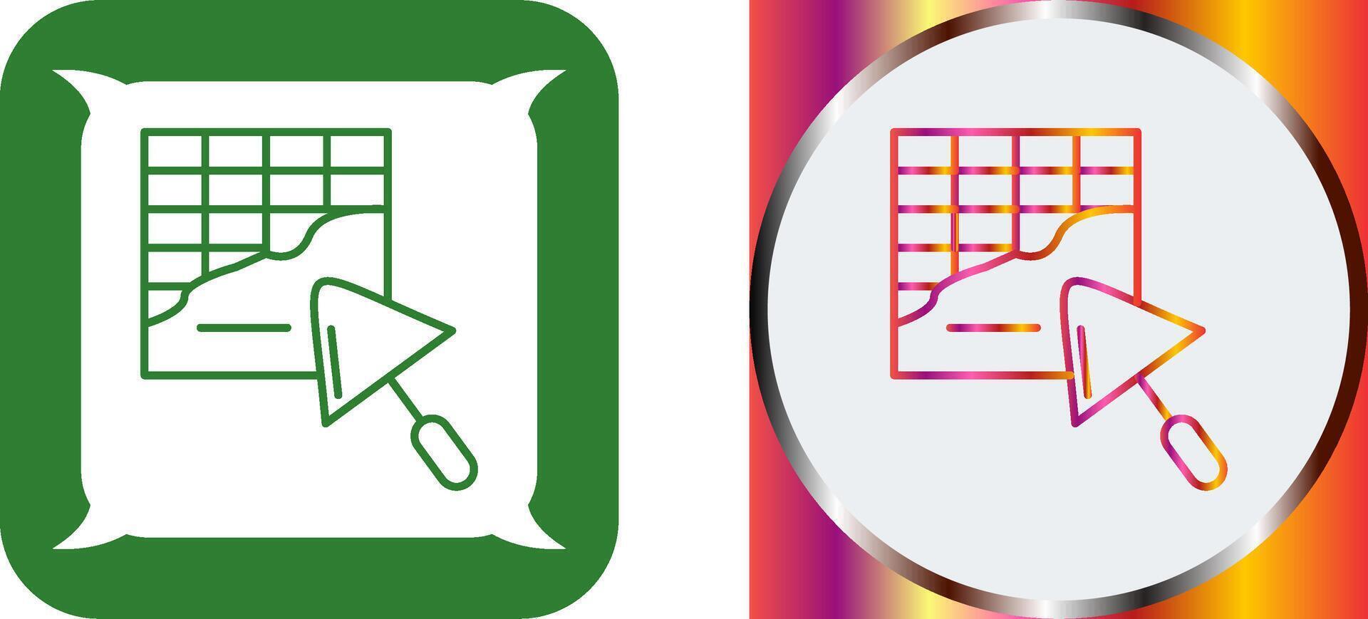 Plastering Icon Design vector