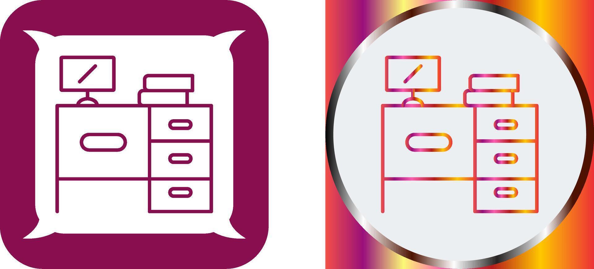 Desk Icon Design vector