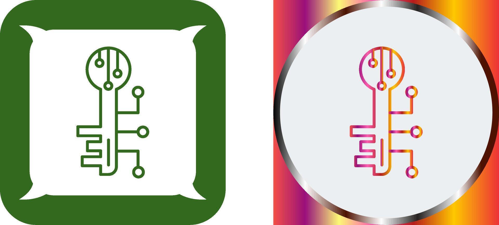Electronic Key Icon Design vector