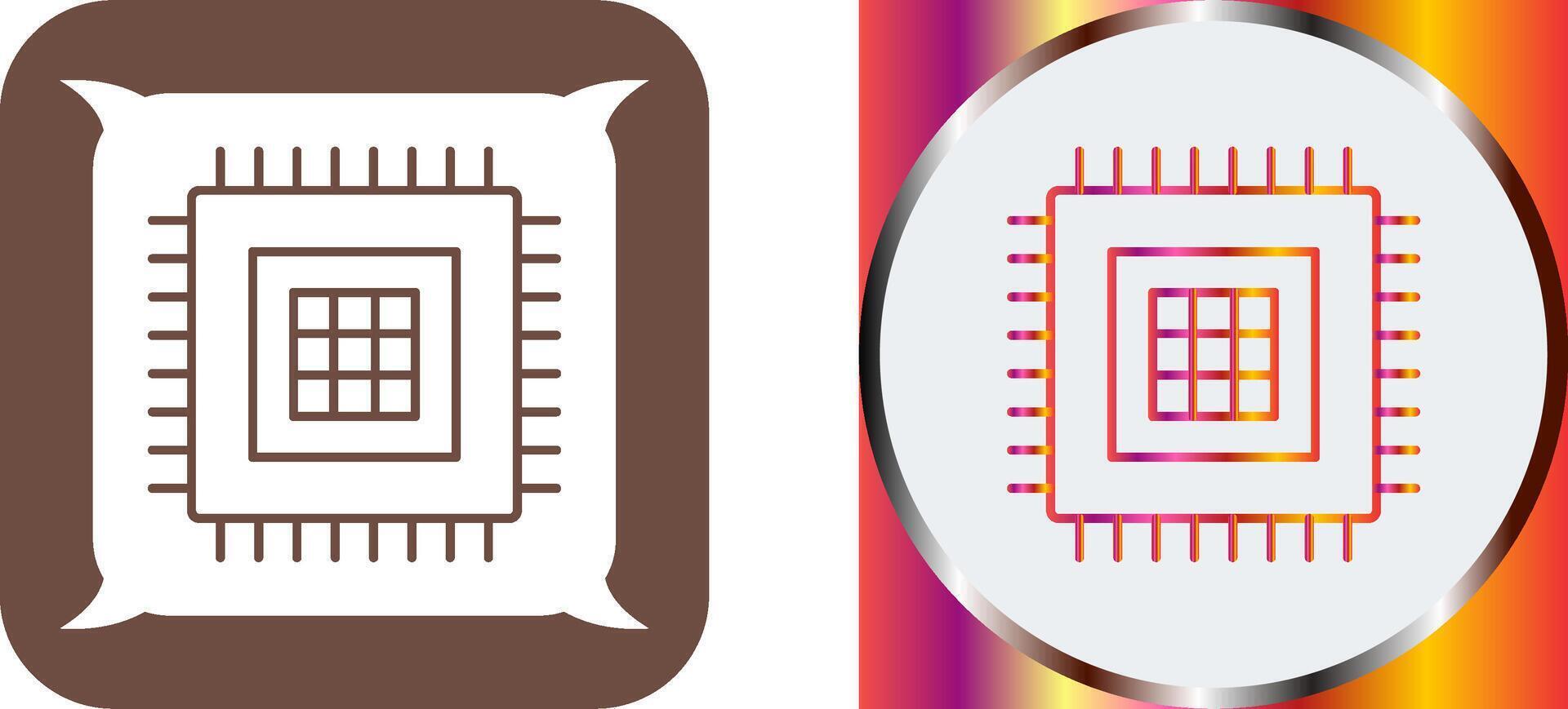 Processor Icon Design vector