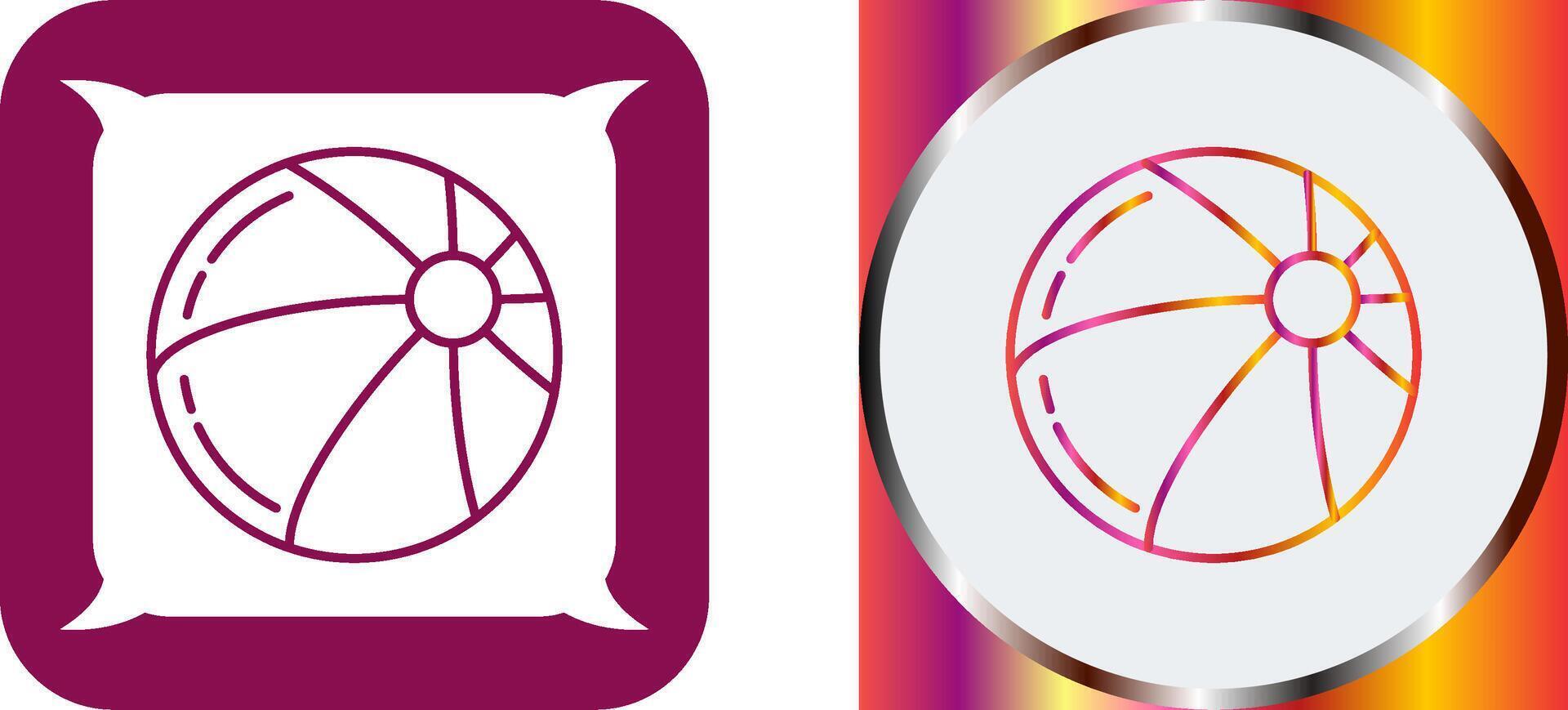 Beach Ball Icon Design vector