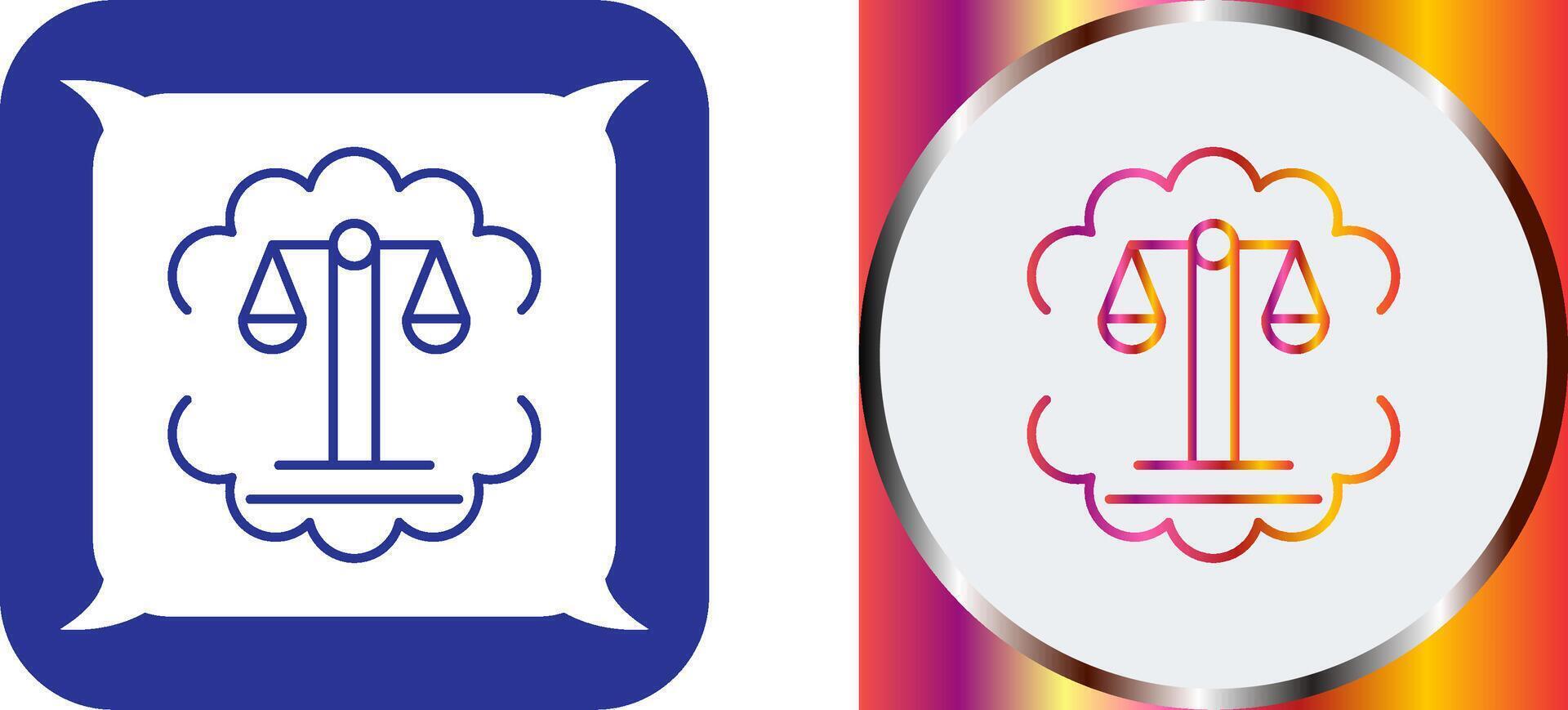Justice Scale Icon Design vector