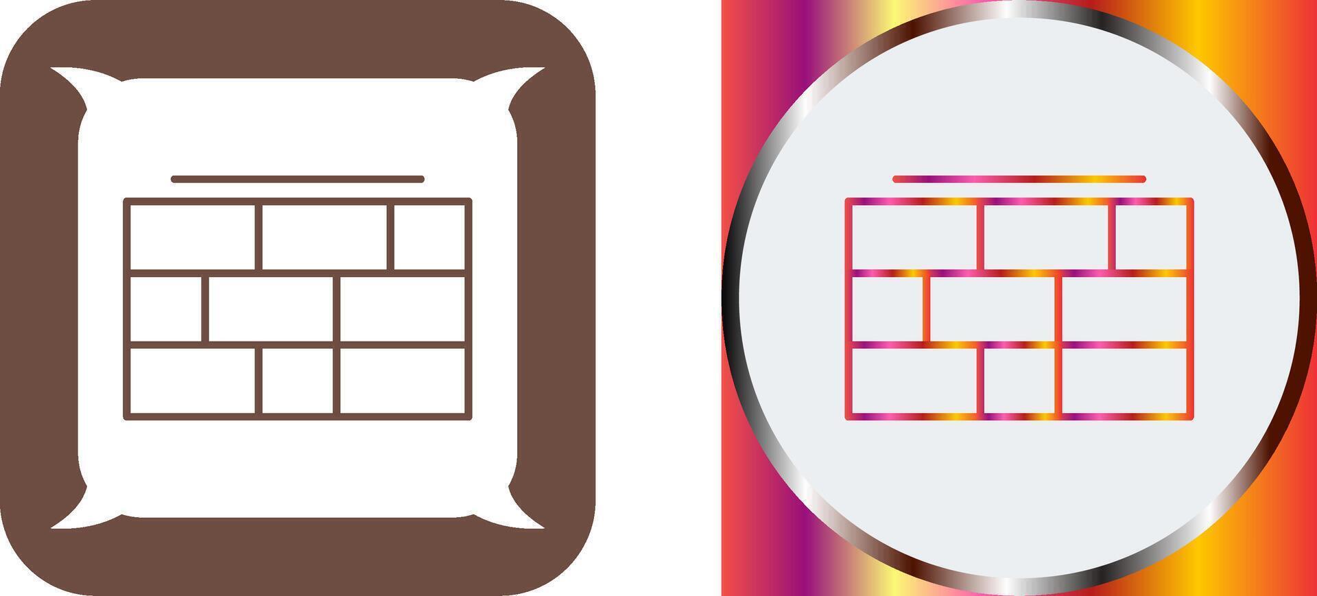Brick wall Icon Design vector
