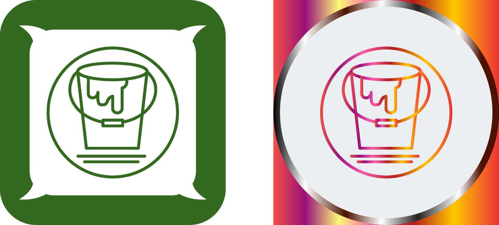 Paint Bucket Icon Design vector