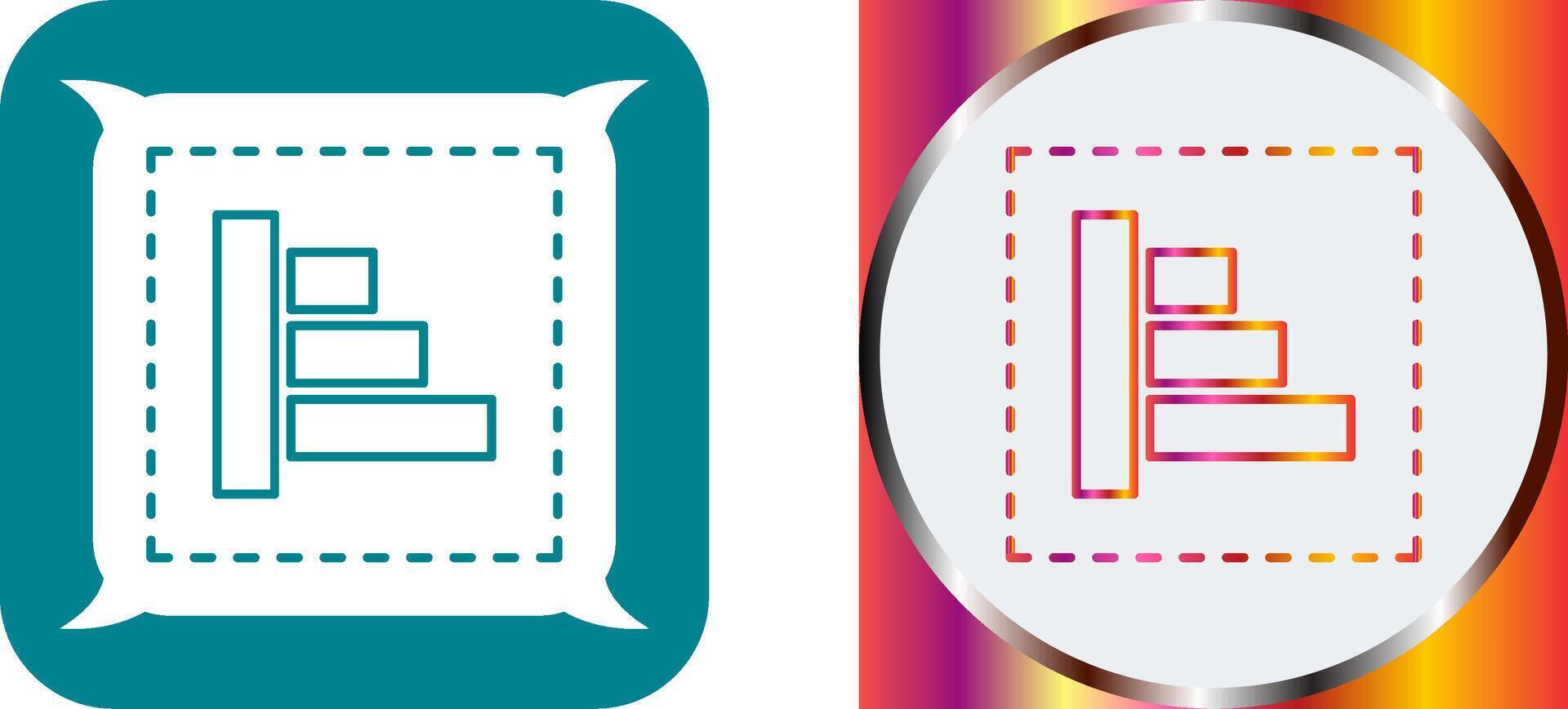 Object Alignment Icon Design vector