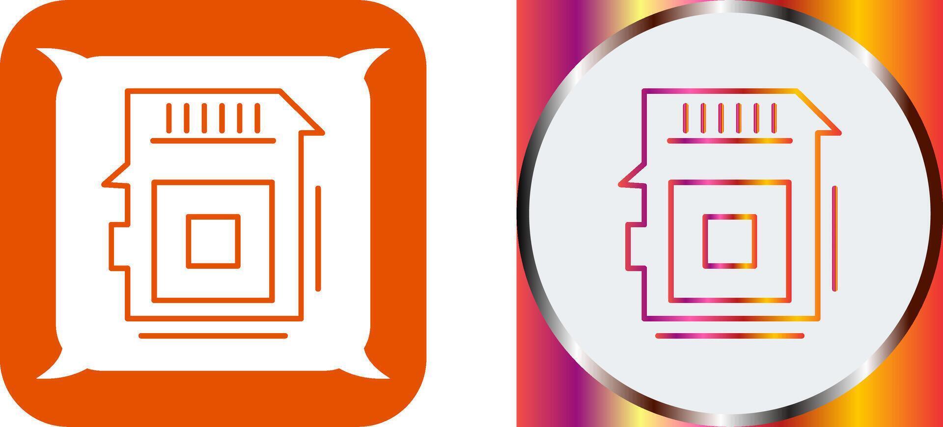 Sd Card Icon Design vector