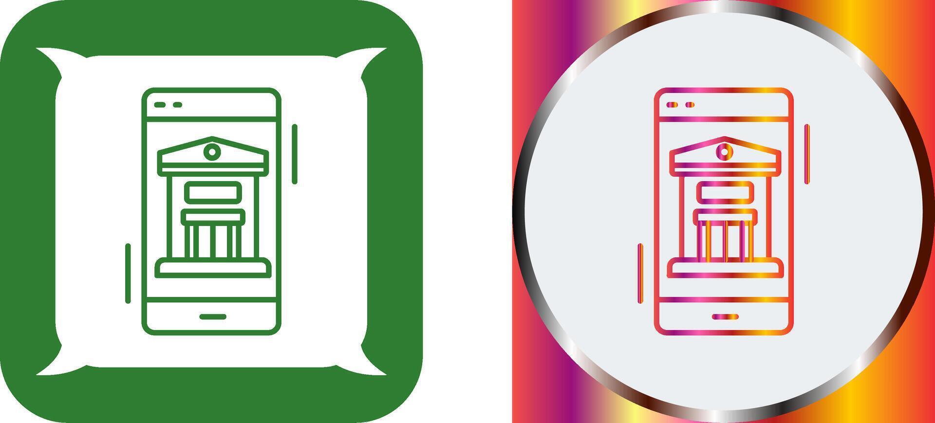 Online Banking Icon Design vector